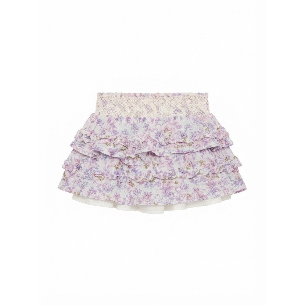 Love Shack Fancy Girls Skirt 4 5 Ruffle Frilly Cute Coquette Summer Cotton